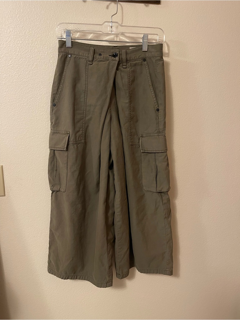 rag & bone Olive Green Wide-Leg Cargo Pants
